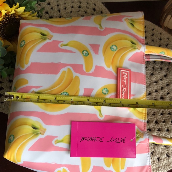 Betsey Johnson Banana Print Insulated Satchel Lunch Tote - Picture 7 of 11